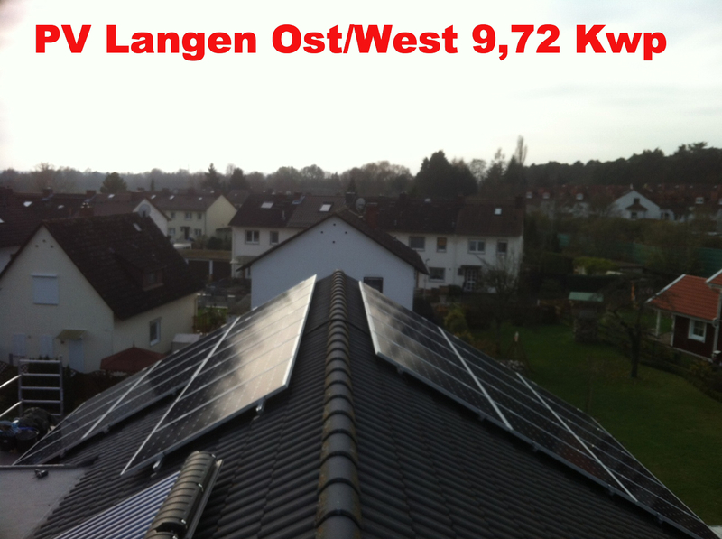 Photovoltaikanlage in Langen mit Ost-West-Ausrichtung